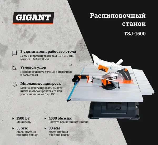 Циркулярный станок Gigant TSJ-1500- фото8