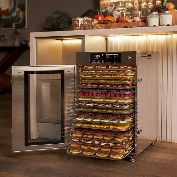 Сушильный шкаф для овощей и фруктов Meyvel MDH18-1S (Inox)- фото4