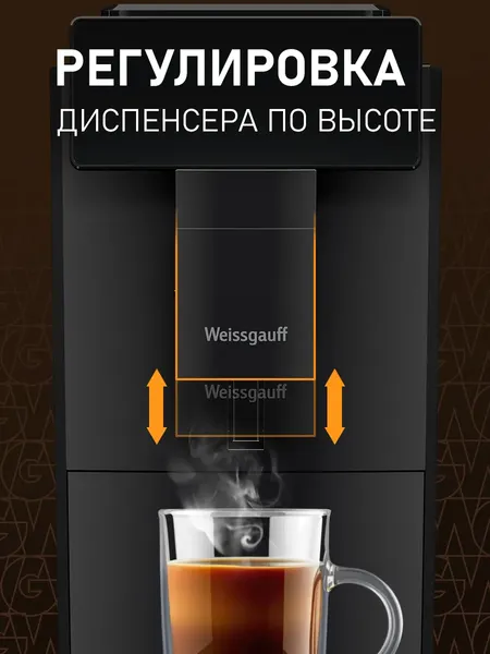 Кофемашина Weissgauff WCM-336 DB Touch Cappuccino- фото10