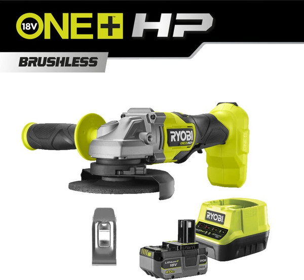 Угловая шлифовальная машина Ryobi RAG18X-1x40SJ / 5133005707- фото