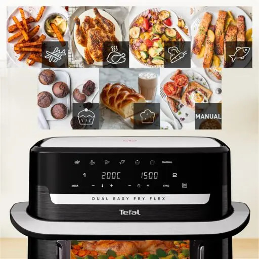 Аэрогриль Tefal Dual Easy Fry Flex EY9228E0- фото6