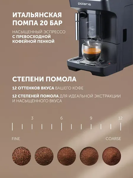 Кофемашина Polaris PACM-2048 SW- фото8