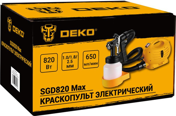 Краскопульт электрический Deko SGD820 Max / 085-1332- фото3