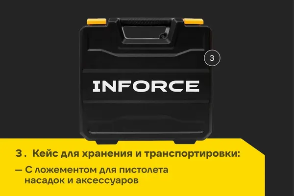 Строительный фен Inforce HG6520D- фото5