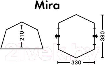 Туристический шатер FHM Mira (синий/серый)- фото6