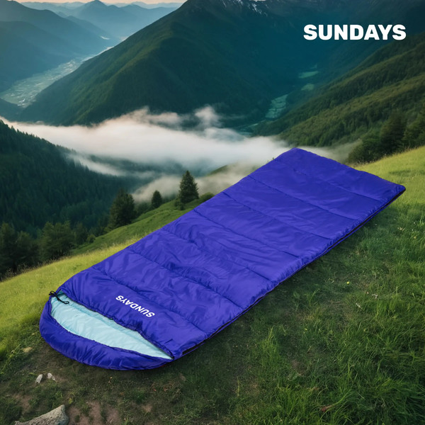 Спальный мешок Sundays ZC-SB010 + Туристический коврик Sundays Fitness GB-RF2018- фото7