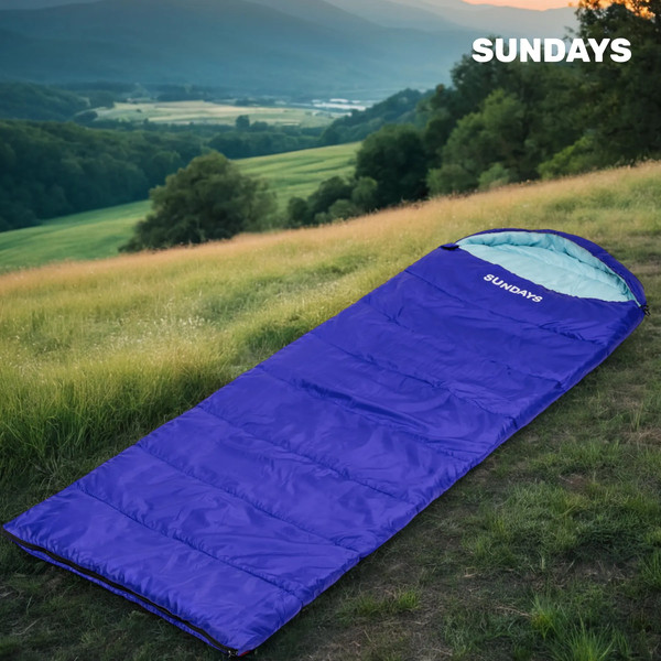 Спальный мешок Sundays ZC-SB010 + Туристический коврик Sundays Fitness GB-RF2018- фото8
