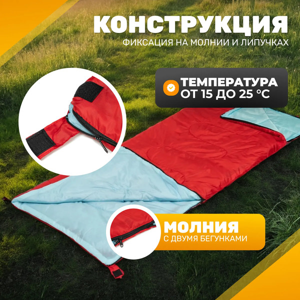 Спальный мешок Sundays ZC-SB001 + Туристический коврик GB-RF2018- фото4