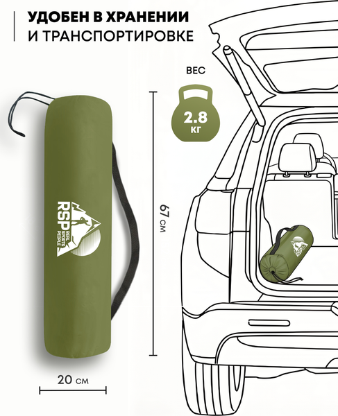 Туристический коврик RSP Outdoor Sunny 50 Auto / M-SUN-50-AUTO-OLGN- фото7