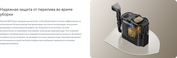 Пылесос Dreame Portable Carpet Spot Cleaner N20 Steam / HNR27A- фото10