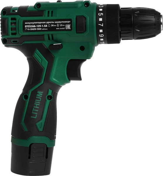 Аккумуляторная дрель-шуруповерт Ovk Tools OTCS3AA-12V-1.5A- фото2