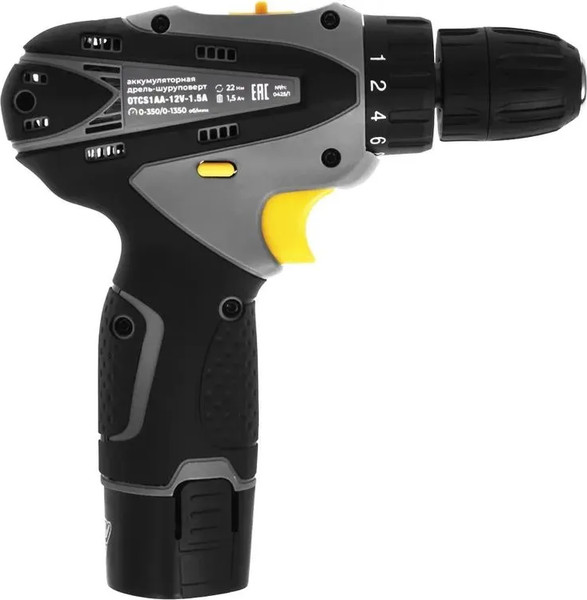 Аккумуляторная дрель-шуруповерт Ovk Tools OTCS1AA-12V-1.5A- фото3