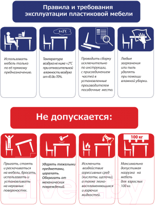 Стол пластиковый Стандарт Пластик Групп Премиум 140х85- фото3