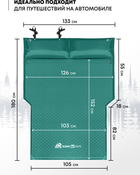 Туристический коврик RSP Outdoor Sunny 75 Auto / M-SUN-75-AUTO-GN- фото8