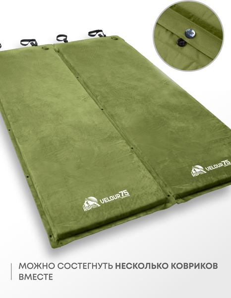 Туристический коврик RSP Outdoor Velour 75 / M-VEL-75-OLGN- фото7