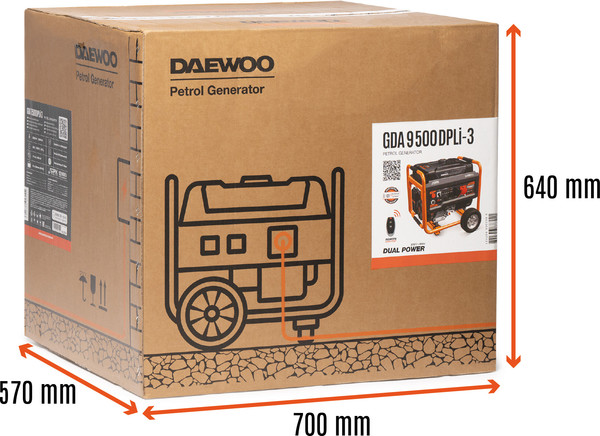 Бензиновый генератор Daewoo Power GDA 9500DPLi-3- фото9