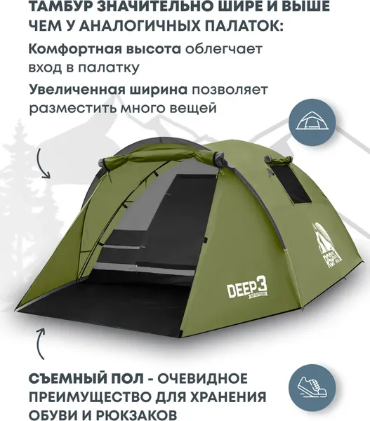 Палатка RSP Outdoor Deep 3 / T-DE-3-OLGN- фото9