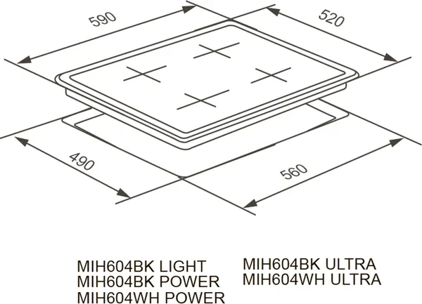 Индукционная варочная панель MEFERI MIH604WH Ultra- фото9