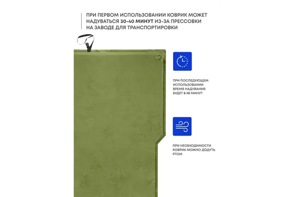 Туристический коврик RSP Outdoor Velour 50 Auto / M-VEL-50-AUTO-OLGN- фото6