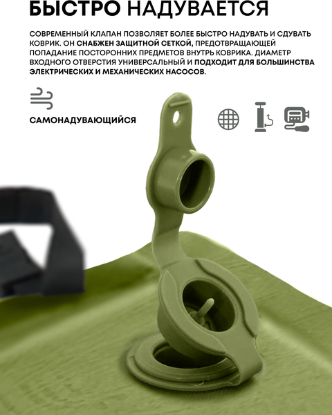 Туристический коврик RSP Outdoor Velour 50 / M-VEL-50-OLGN- фото3