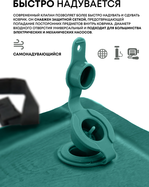 Туристический коврик RSP Outdoor Velour 75 / M-VEL-75-GN- фото3