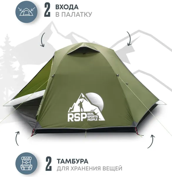 Палатка RSP Outdoor Lark 2 Ultralight / TUL-LAR-2-OLGN- фото8