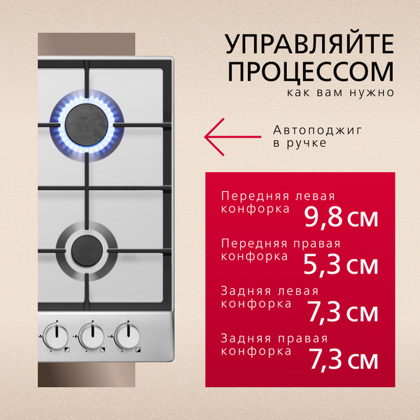 Газовая варочная панель Hansa BHGI610502- фото4