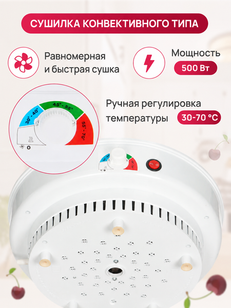 Сушилка для овощей и фруктов Ветерок 5 У гт пр 2П ЭСОФ-0.5/220-03-В- фото2