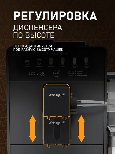 Кофемашина Weissgauff WCM-350 Automatic ColorTouch Cappuccino- фото10