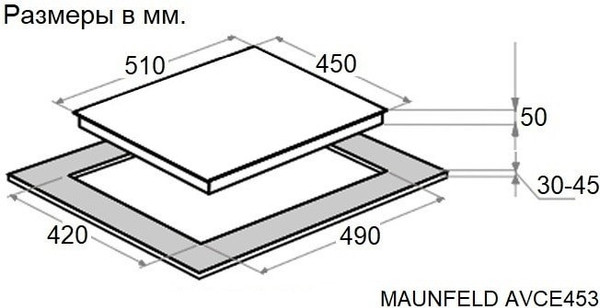 Электрическая варочная панель Maunfeld AVCE453BK- фото8