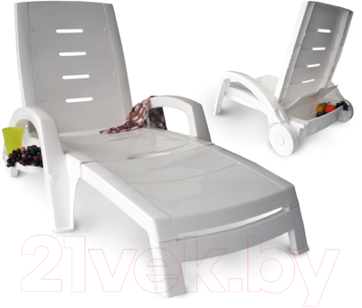 Шезлонг Стандарт Пластик Групп С колесами- фото4