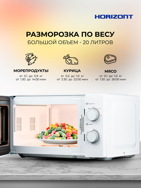 Микроволновая печь Horizont HSM2012W- фото4