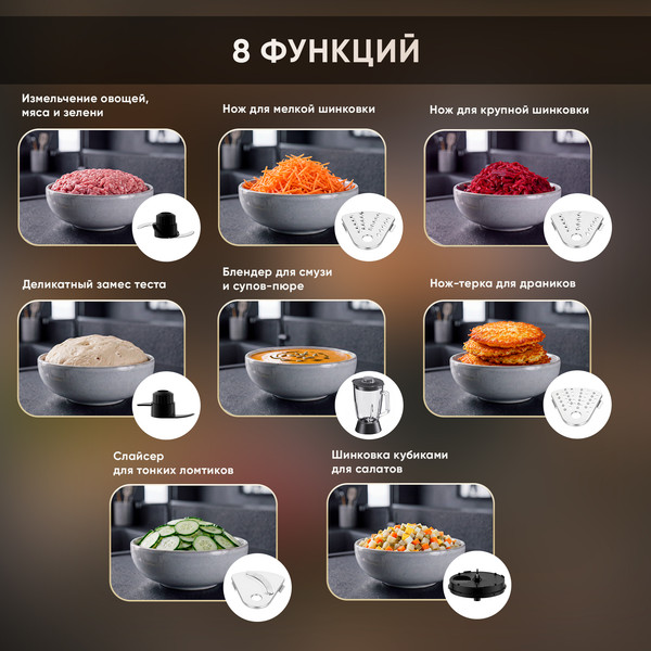 Кухонный комбайн Evolution AIRO Cube PRO1500- фото5