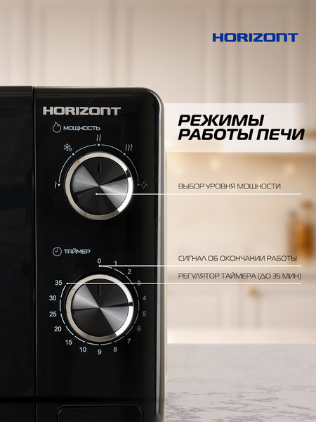 Микроволновая печь Horizont HSM205 RBS- фото2
