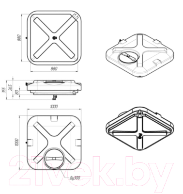 Бак для дачного душа Rostok Без подогрева- фото2