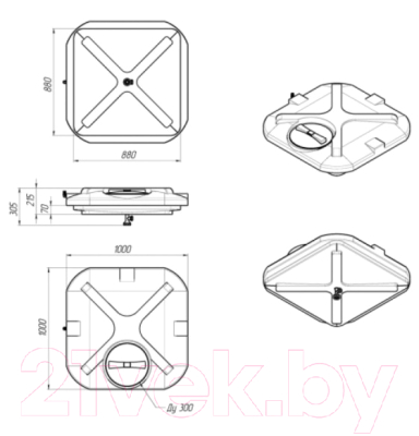 Бак для дачного душа Rostok Без подогрева- фото9