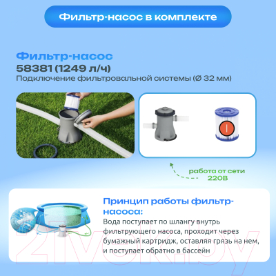 Каркасный бассейн Bestway Steel Pro 56679- фото5