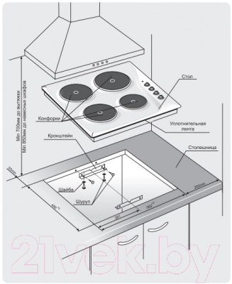 Электрическая варочная панель GEFEST СВН 3210 К17- фото2