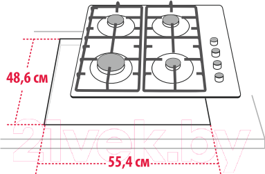 Газовая варочная панель GEFEST СГ СВН 2230 К23- фото3