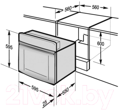 Электрический духовой шкаф Hansa BOEI62000015- фото7