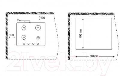 Газовая варочная панель Korting HG665CTGX- фото2