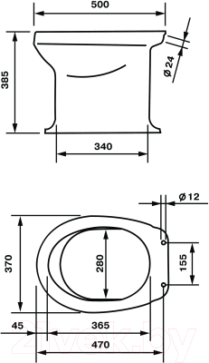 Дачный унитаз Оскольская керамика Дачный- фото7
