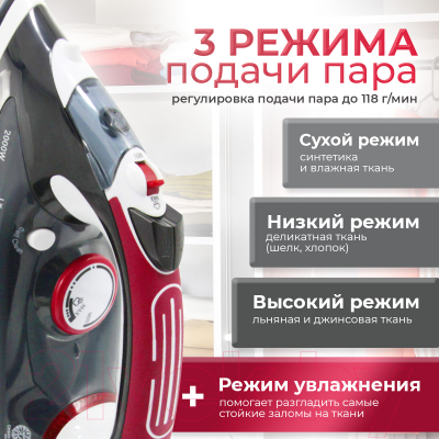 Утюг Atlanta ATH-5493 (черный)- фото7