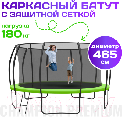 Батут Sundays Champion Premium-D465 (с ограждением)- фото