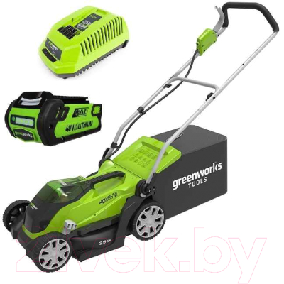Газонокосилка электрическая Greenworks G40LM35K2- фото