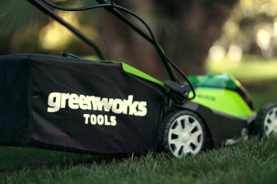 Газонокосилка электрическая Greenworks G40LM35K2- фото9