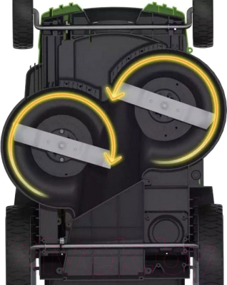 Газонокосилка электрическая Greenworks Twin Force G40LM49DB- фото3