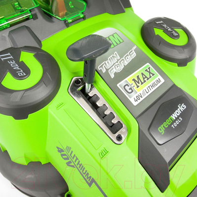 Газонокосилка электрическая Greenworks Twin Force G40LM49DB- фото5