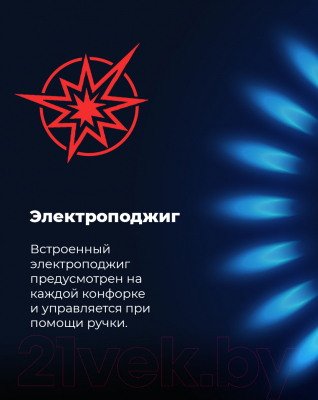 Газовая варочная панель Maunfeld EGHG.64.23CBG/G- фото8