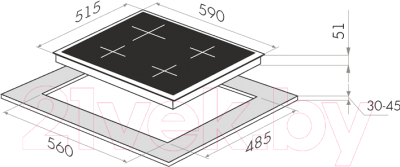 Газовая варочная панель Maunfeld EGHG.64.2CB/G- фото9